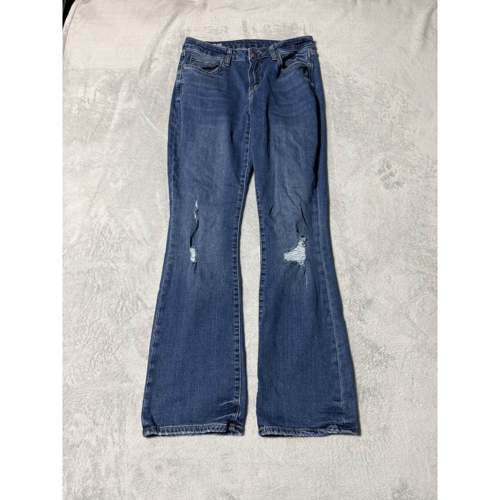 Arizona Jeans Womens 11 Blue Mid Rise Bootcut Stretch Denim 29x30.5